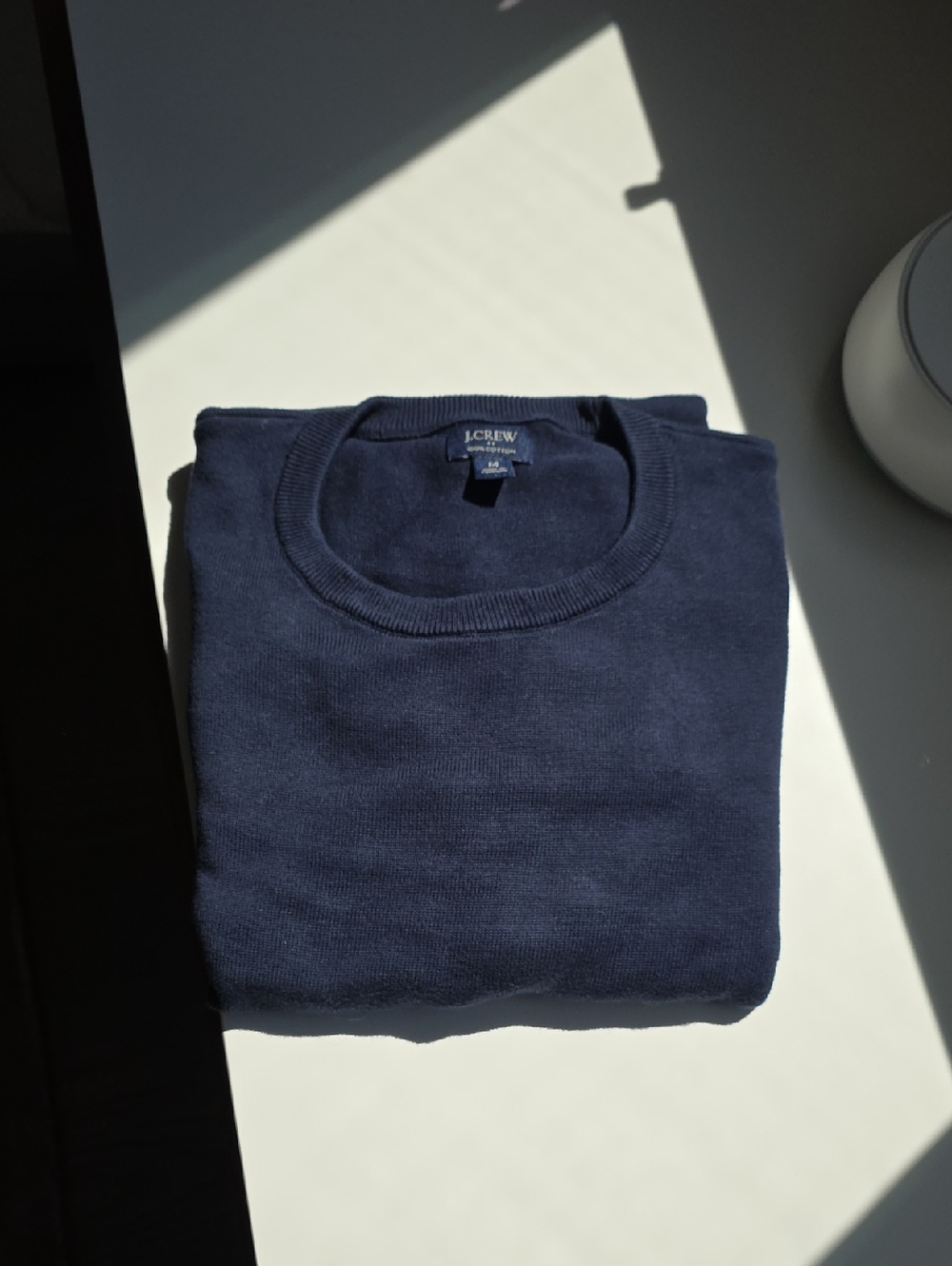 J. Crew Men’s 100% CottonNavy Blue Crewneck Sweater